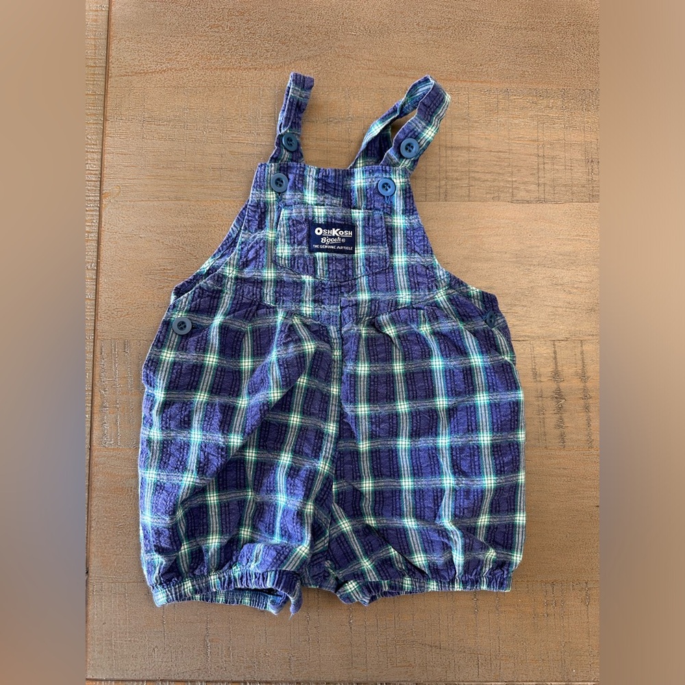 OshKosh B'gosh Plaid Overalls